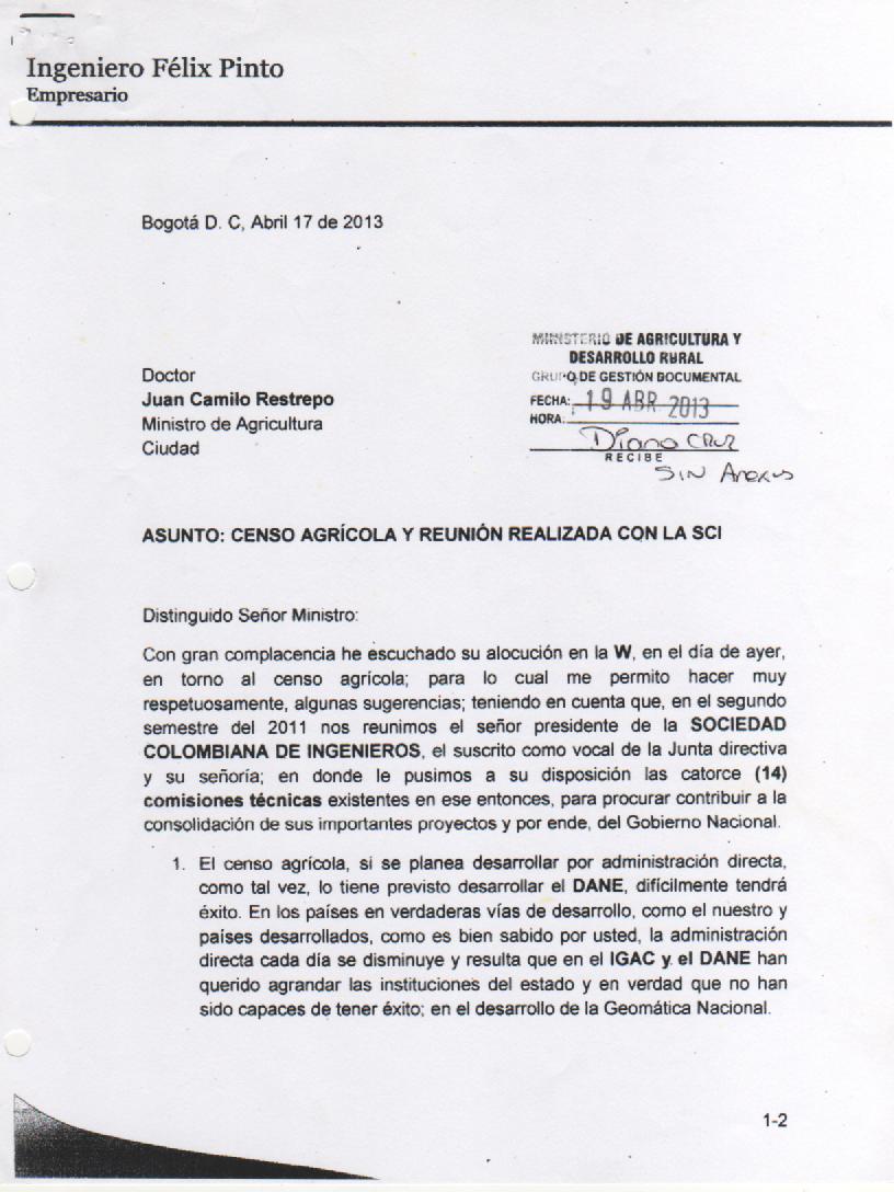 MINISTRO DE AGRICULTURA 1
